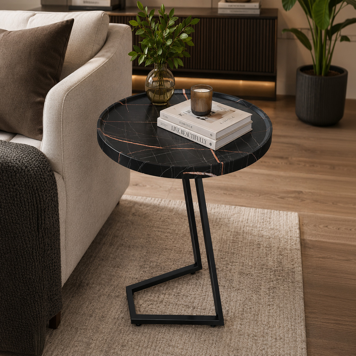 C Shape Side Table