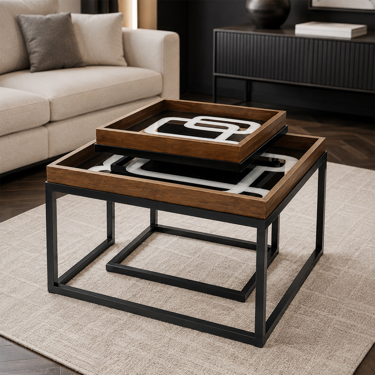 Modern Round Tea Table Set