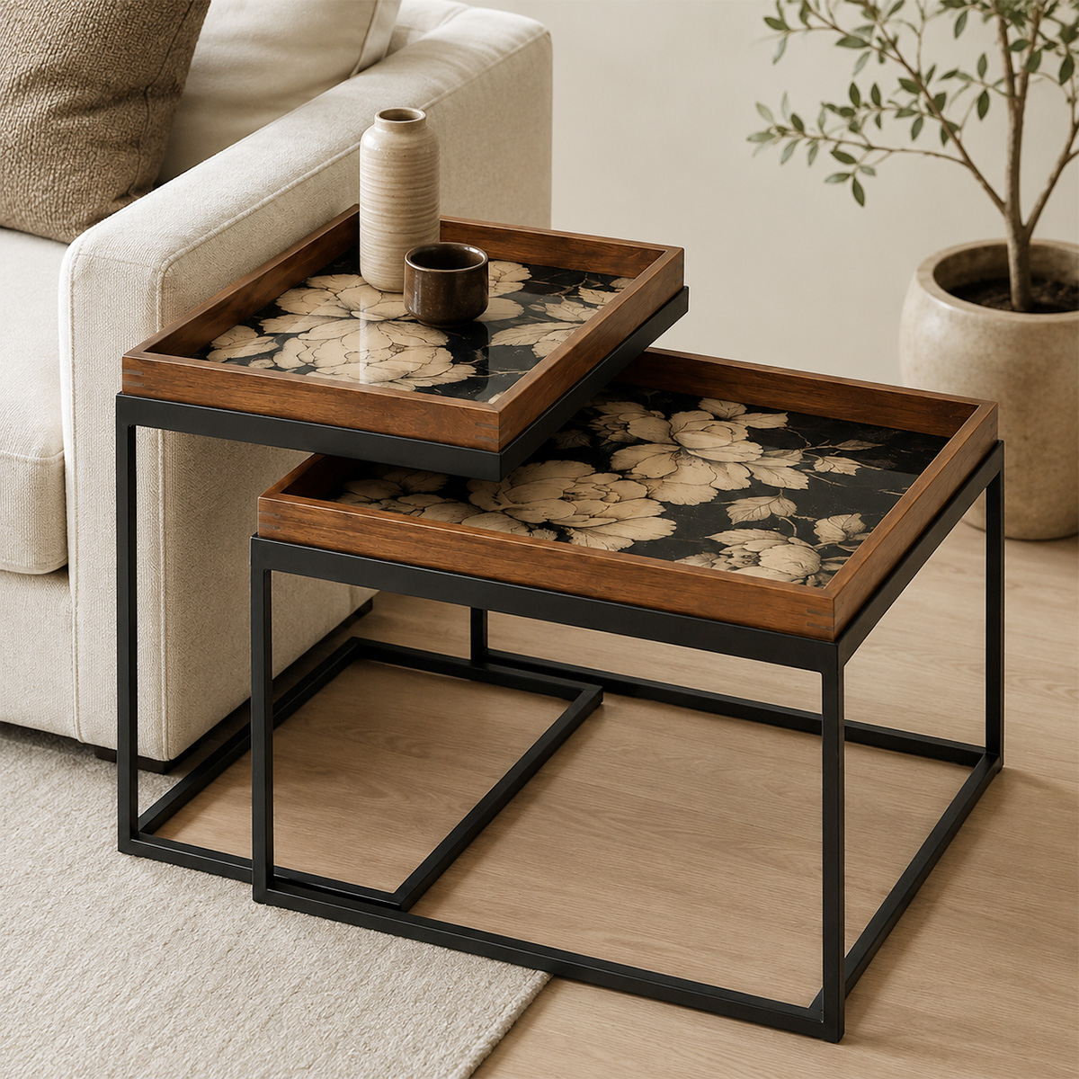 Modern Round Tea Table Set
