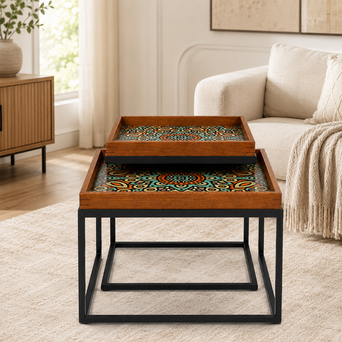 Modern Round Tea Table Set