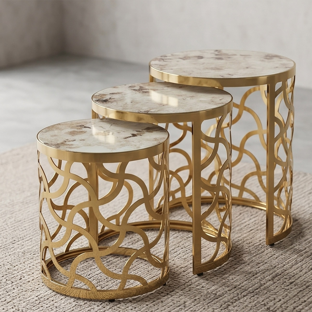 Modern Nest Table 3 Piece