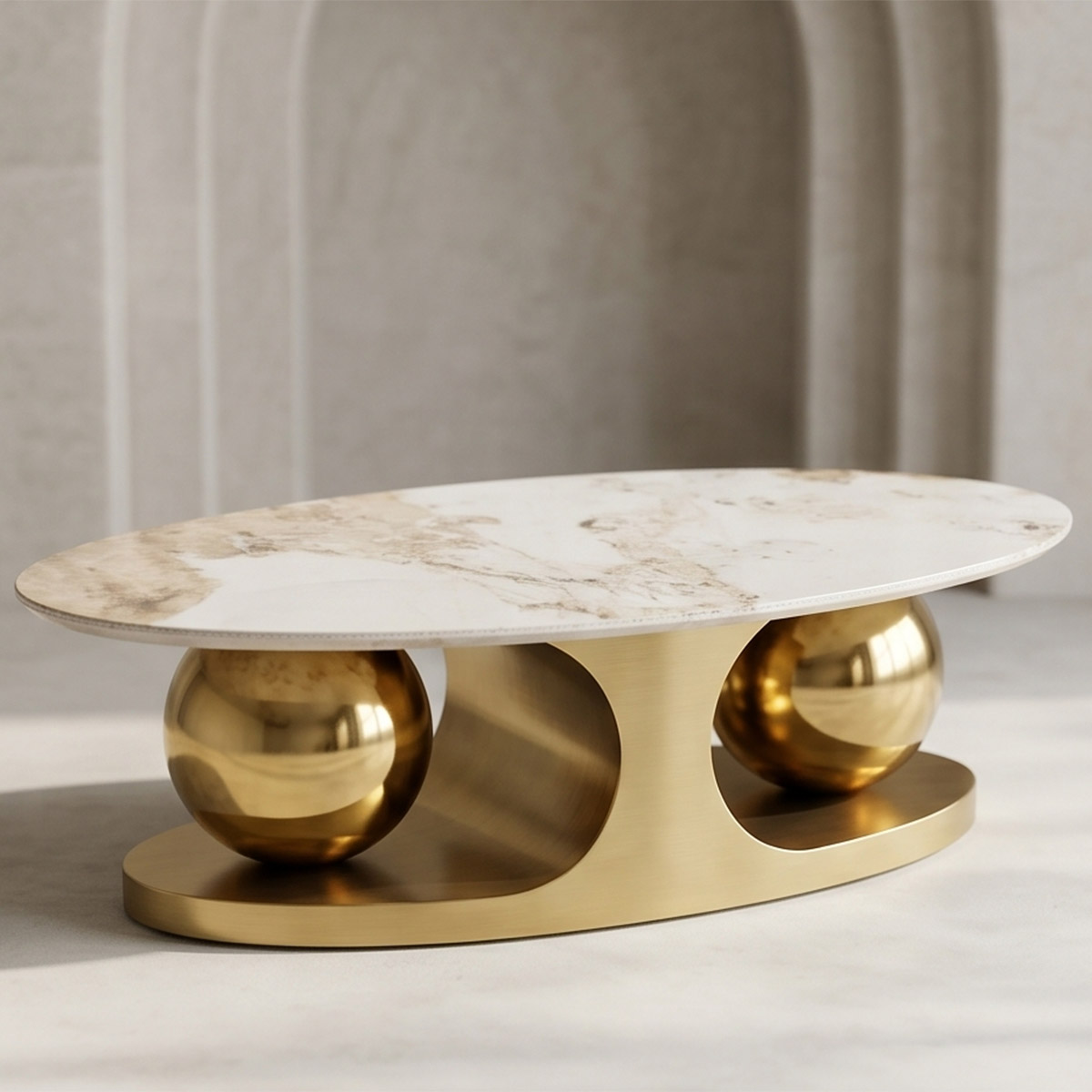 Marble Tea Table Single Round