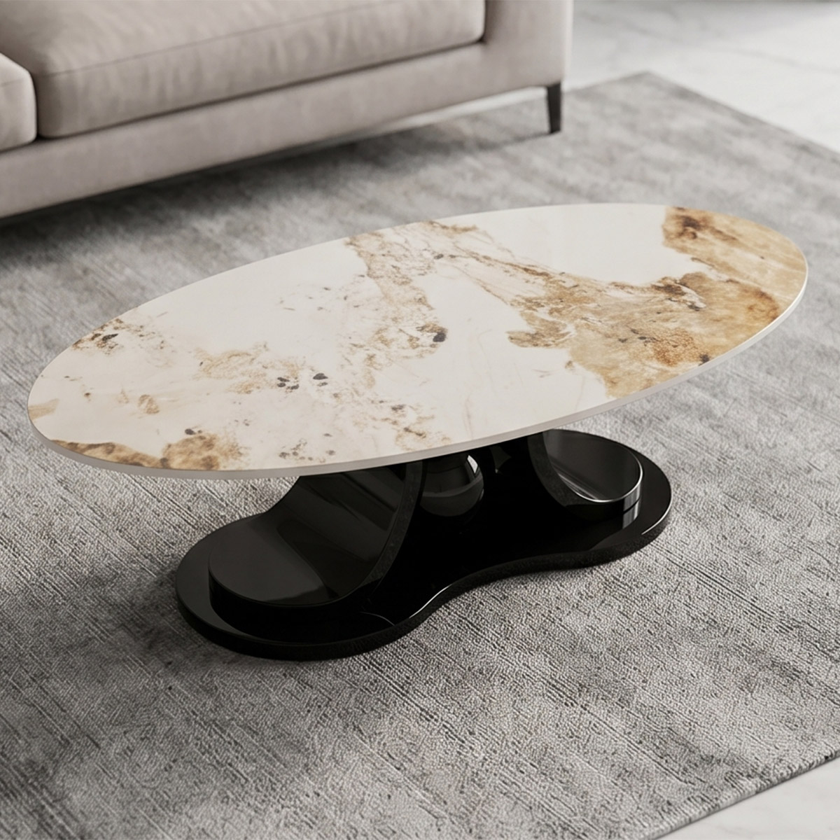 Marble Tea Table Single Round