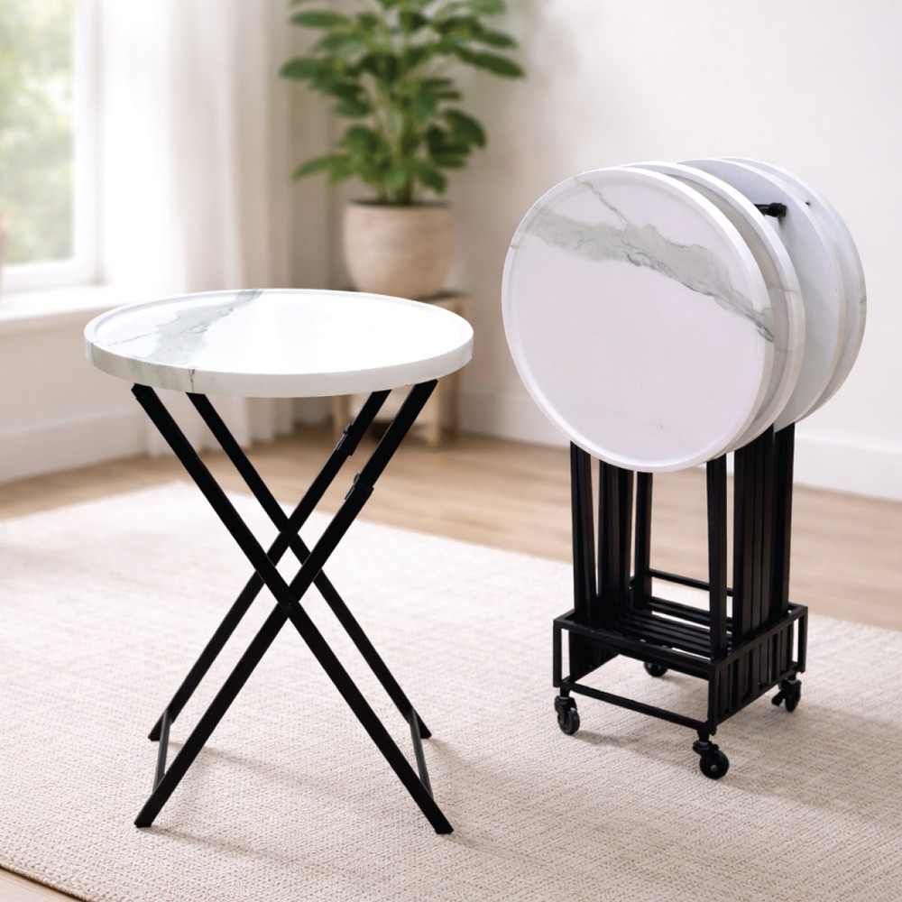 Folding Tray Table Set 5 Piece