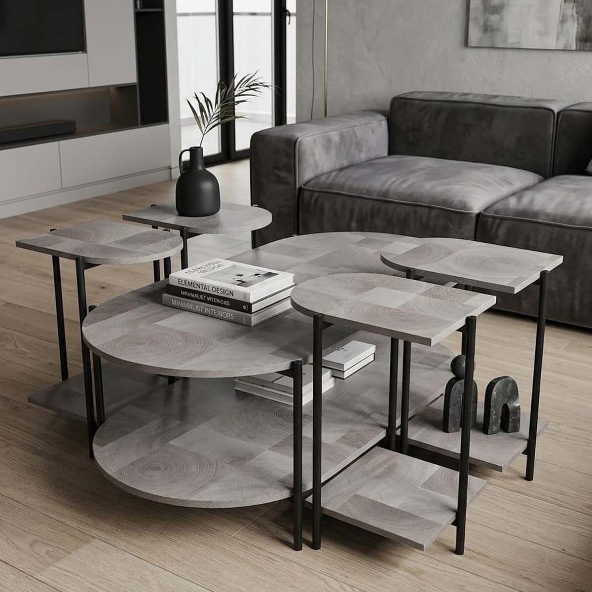 Wooden Tea Table Set 1 Plus 4
