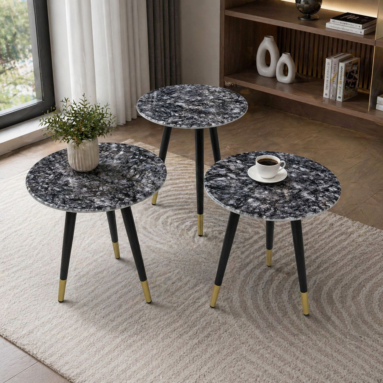 Modern Nesting Table Set 3 Piece