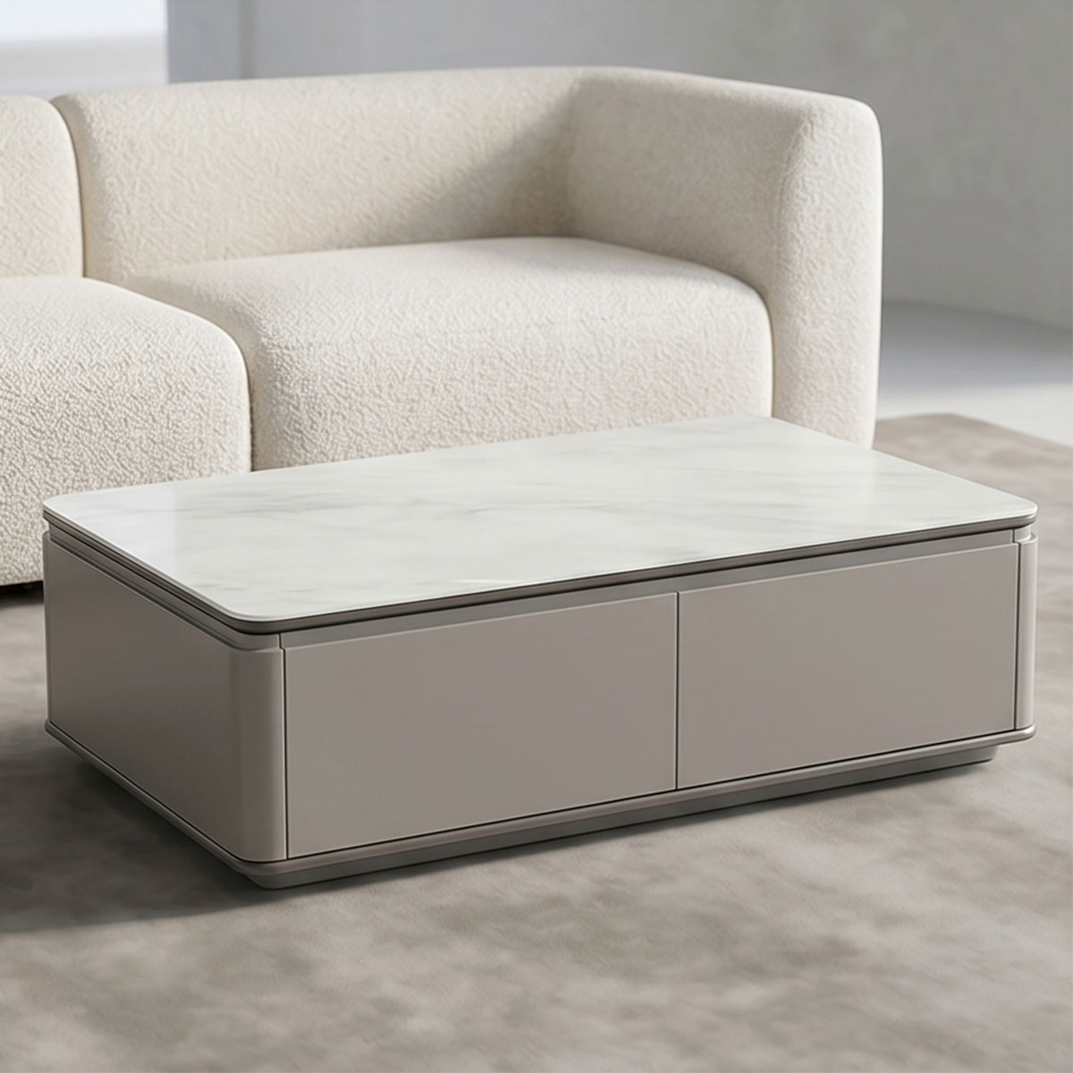 Marble Tea Table Single Rectangle