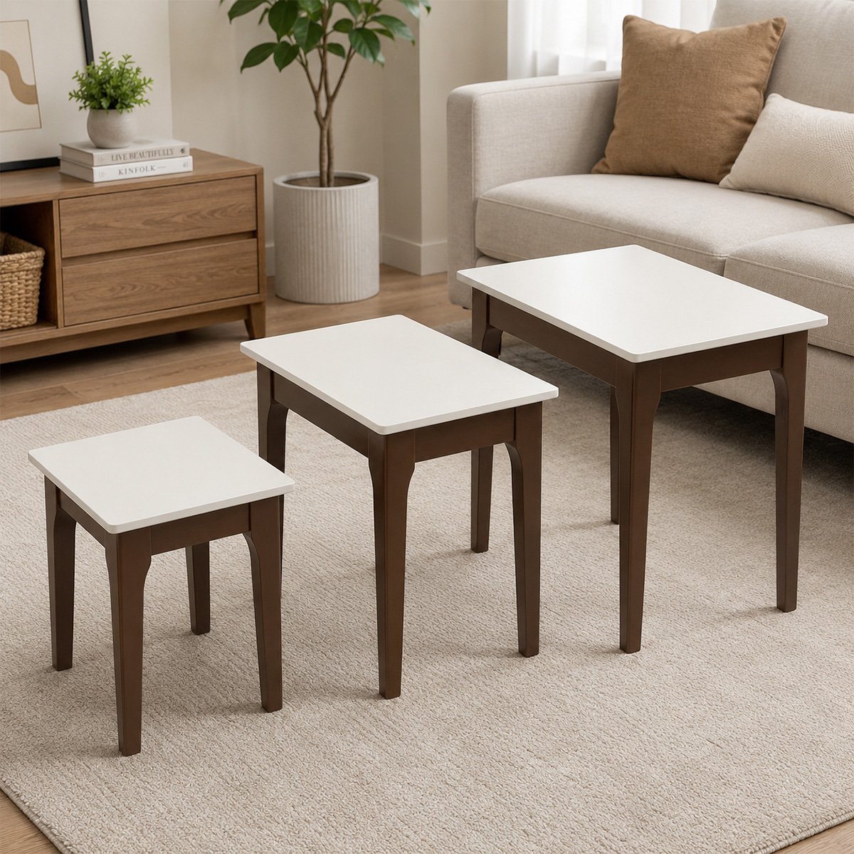 Modern Nesting Table Set 3Piece