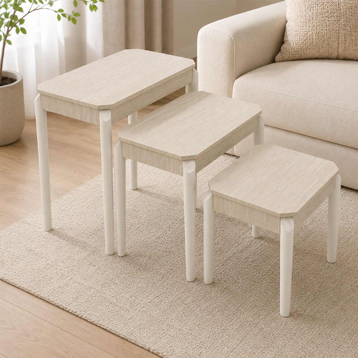 Modern Nesting Table Set 3 Piece