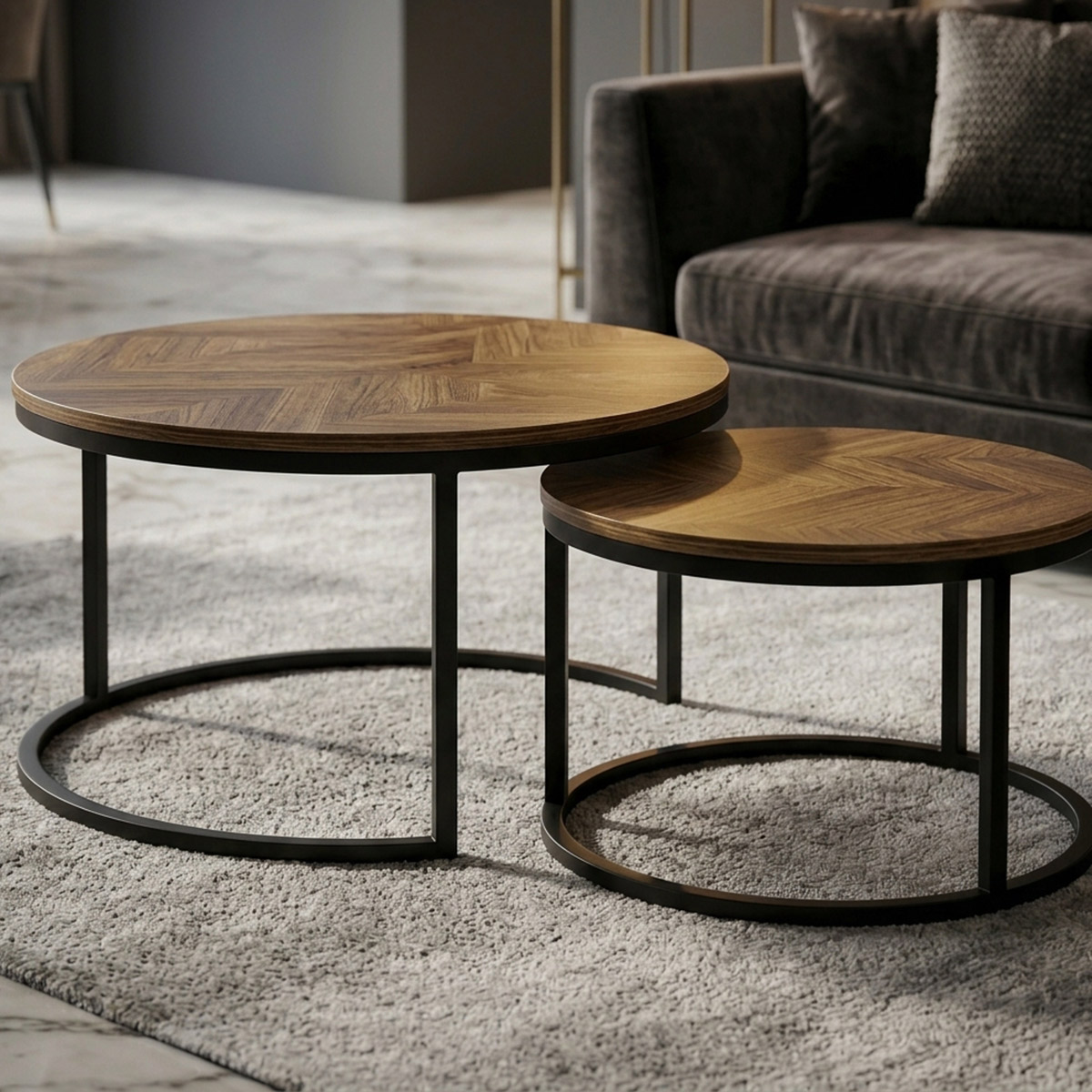 Wooden Tea Table Set Modern