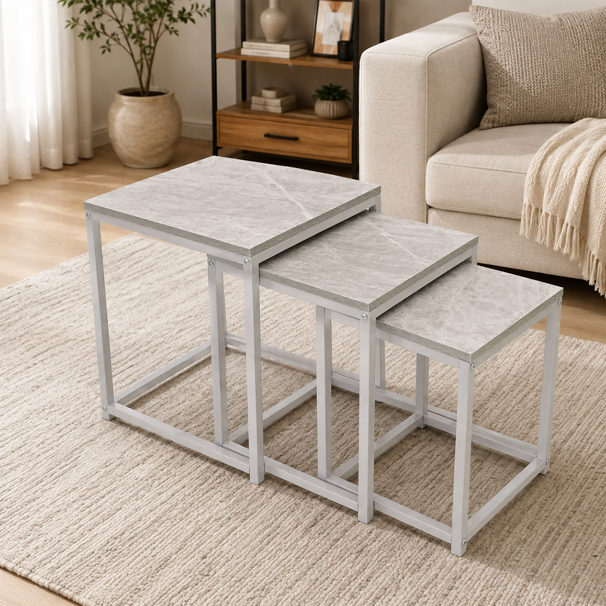 Modern Nesting Table Set 3 Piece