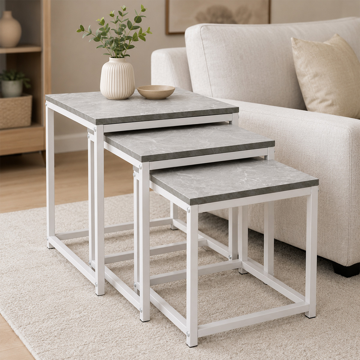 Modern Nesting Table Set 3 Piece