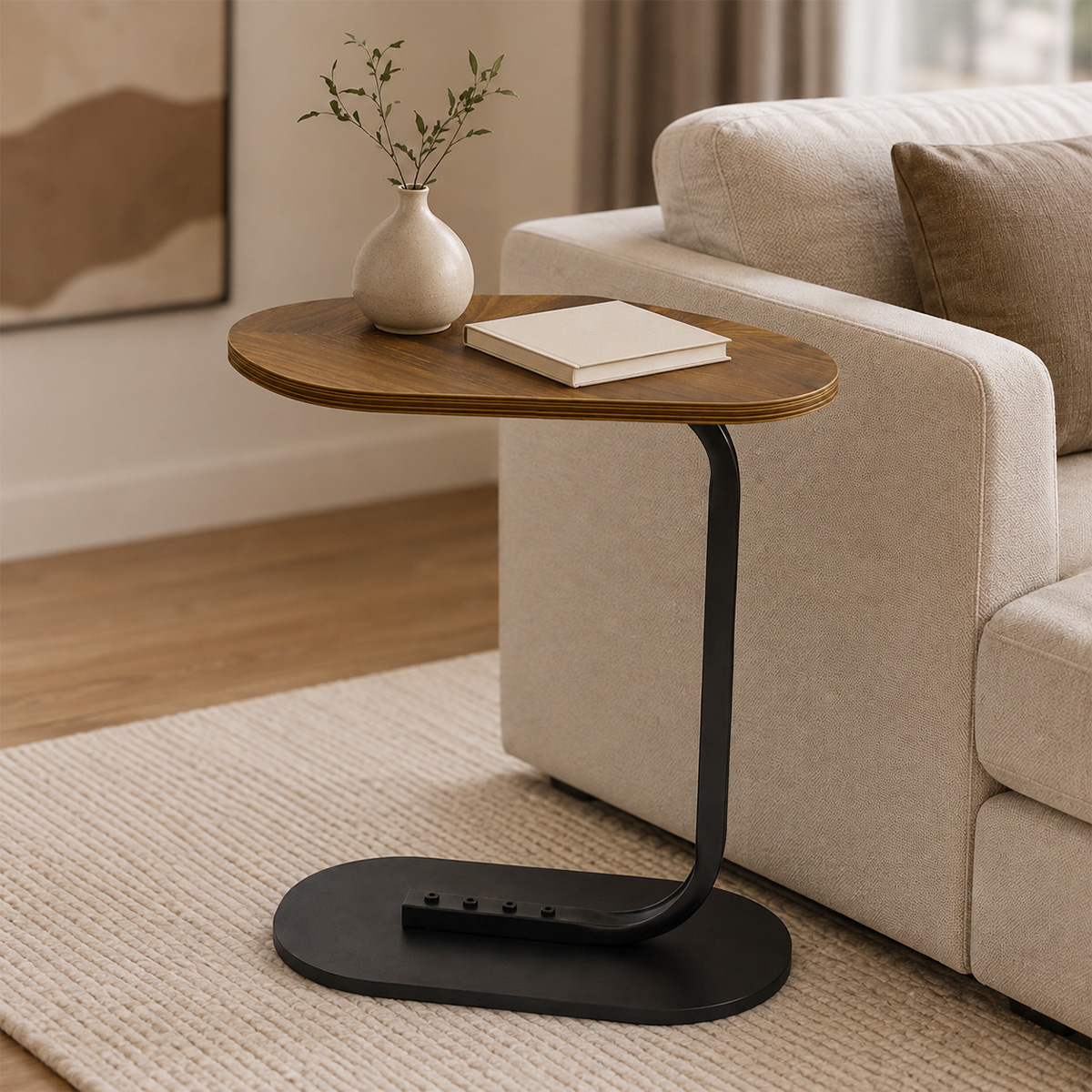 C-Shaped Side Table