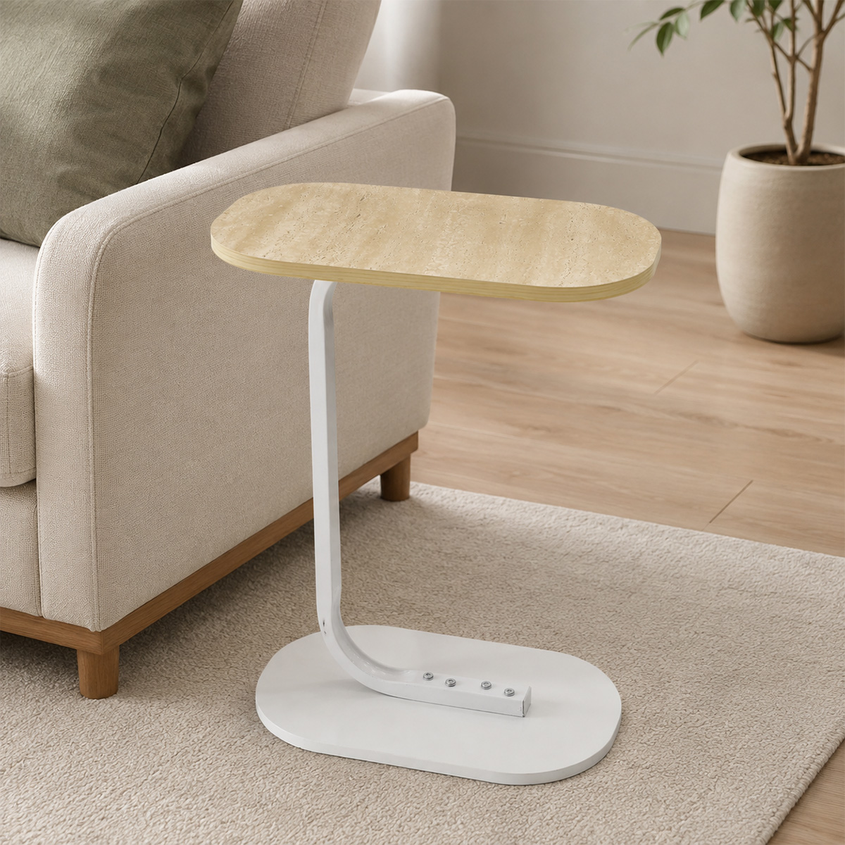 C-Shaped Side Table