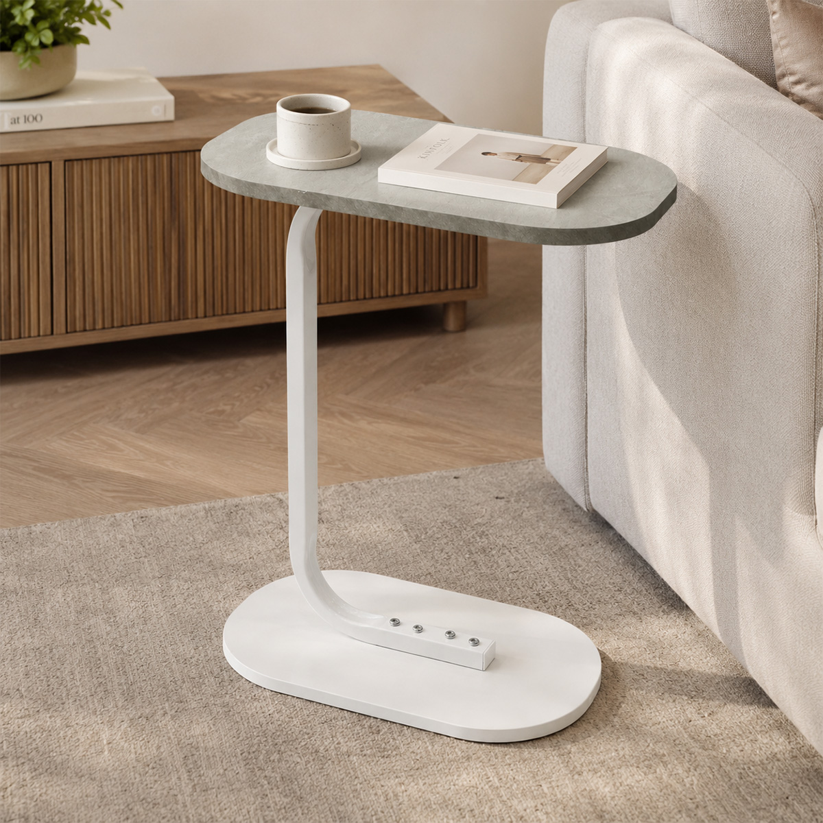 C-Shaped Side Table