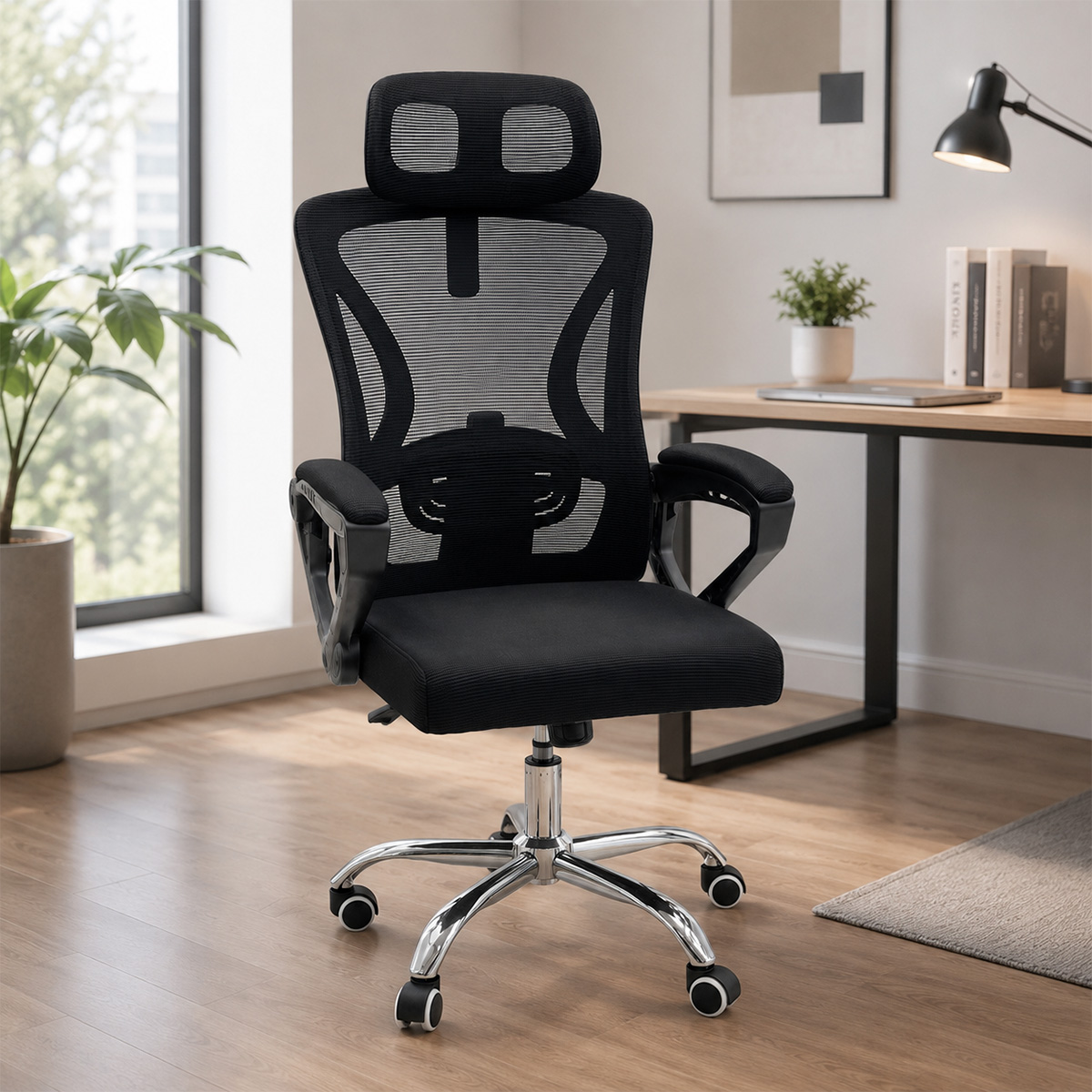 Fixed Mid-Back Mesh Office Chair