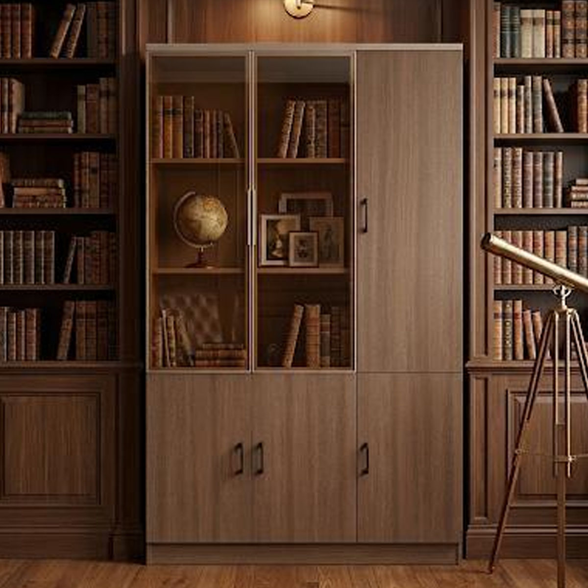 Wooden Book Cabinet 3 Door