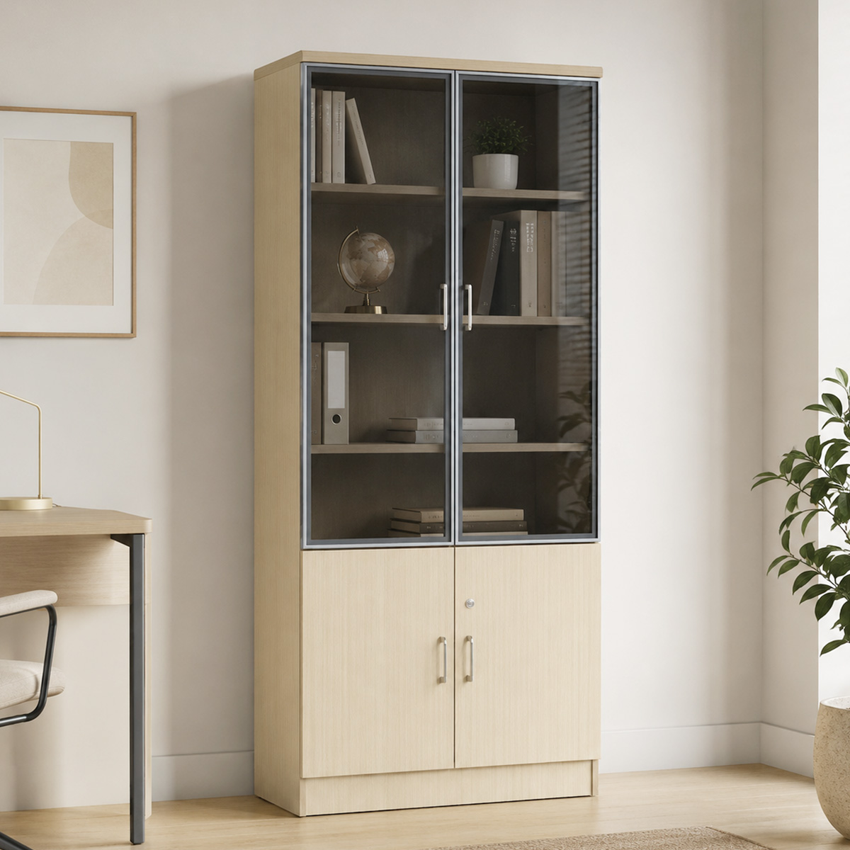 Wooden Book Cabinet 2 Door 80x190cm