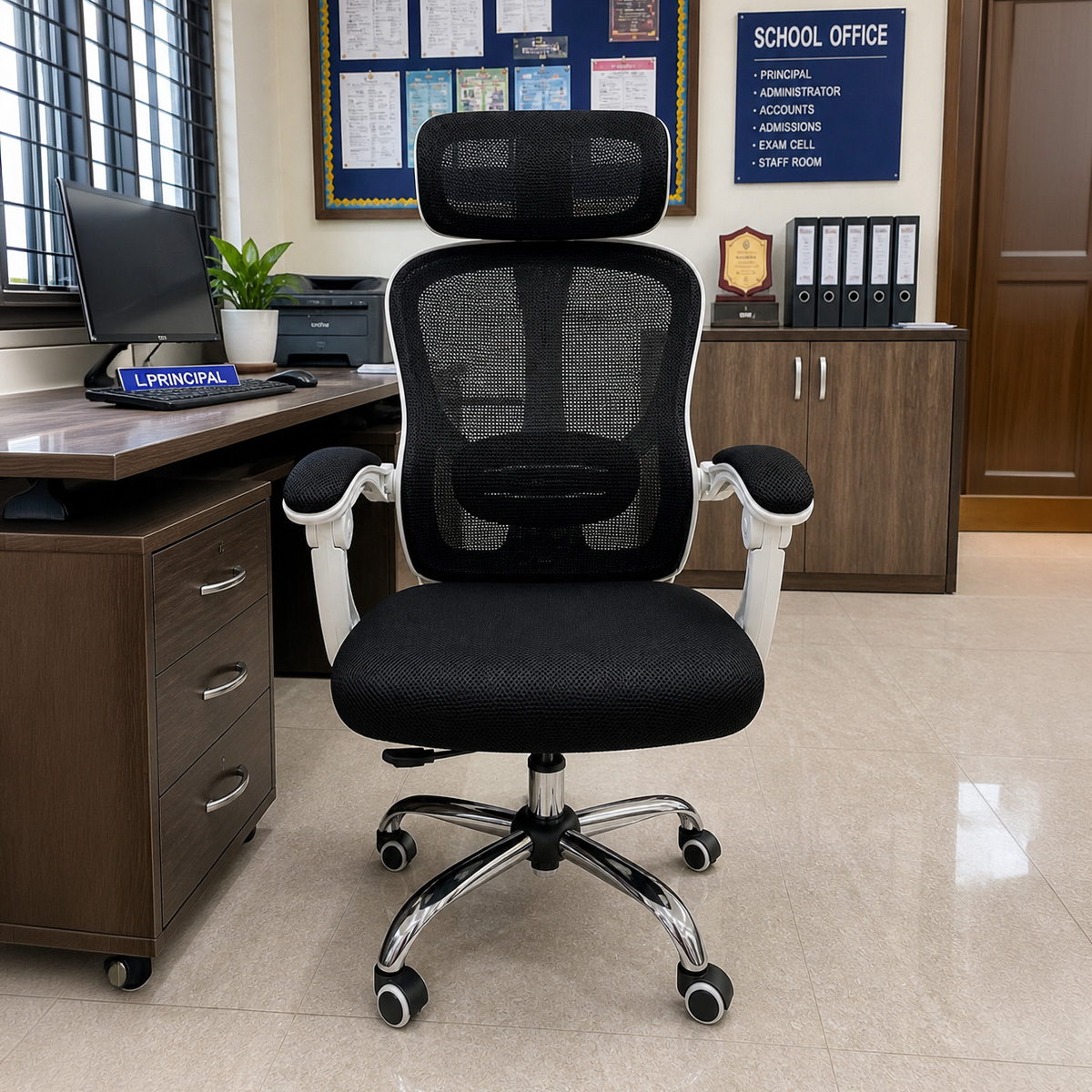 Office Chair Mesh Adjustable High Back