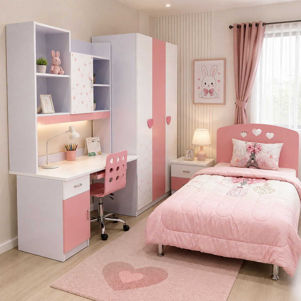 Girls Bedroom Set 1.2m