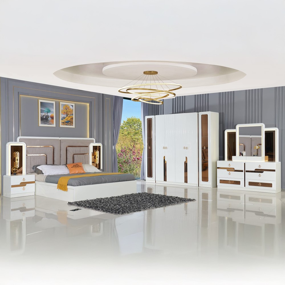 High Headboard Bedroom Set