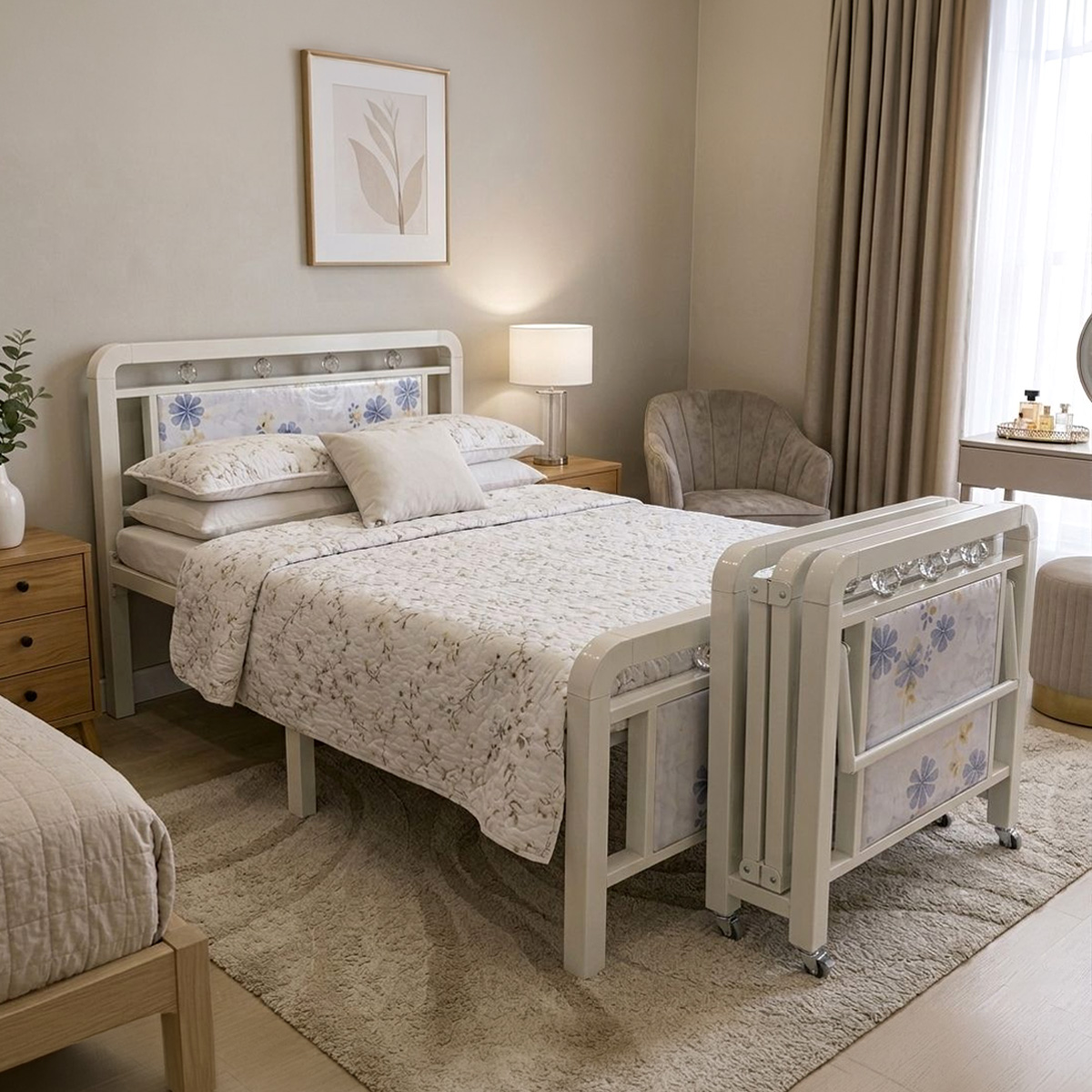 Folding Bed White