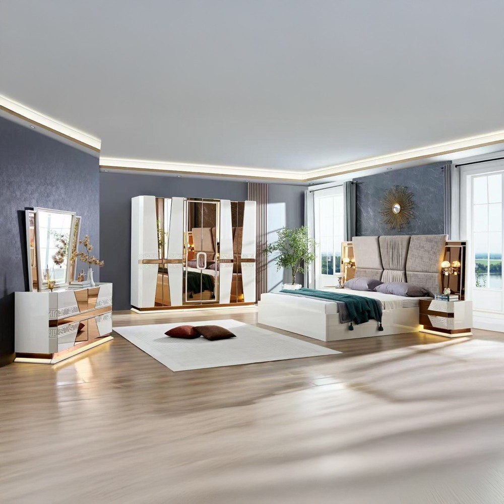 Modern High Headboard Bedroom Set