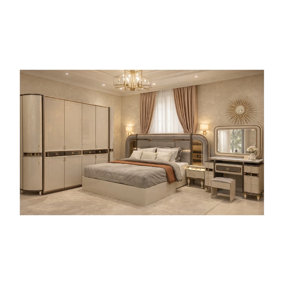 Modern High Headboard Bedroom Set
