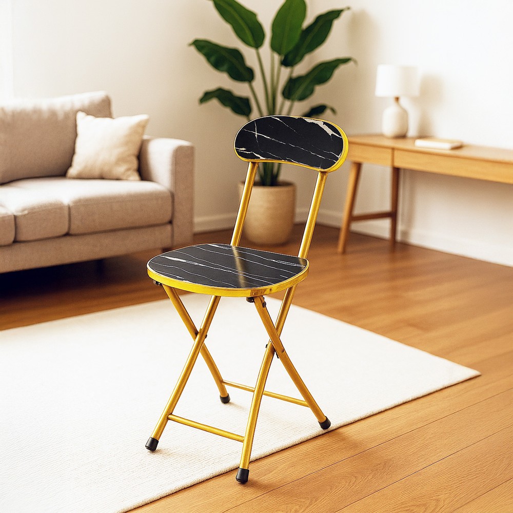 Black Wooden Folding Chair