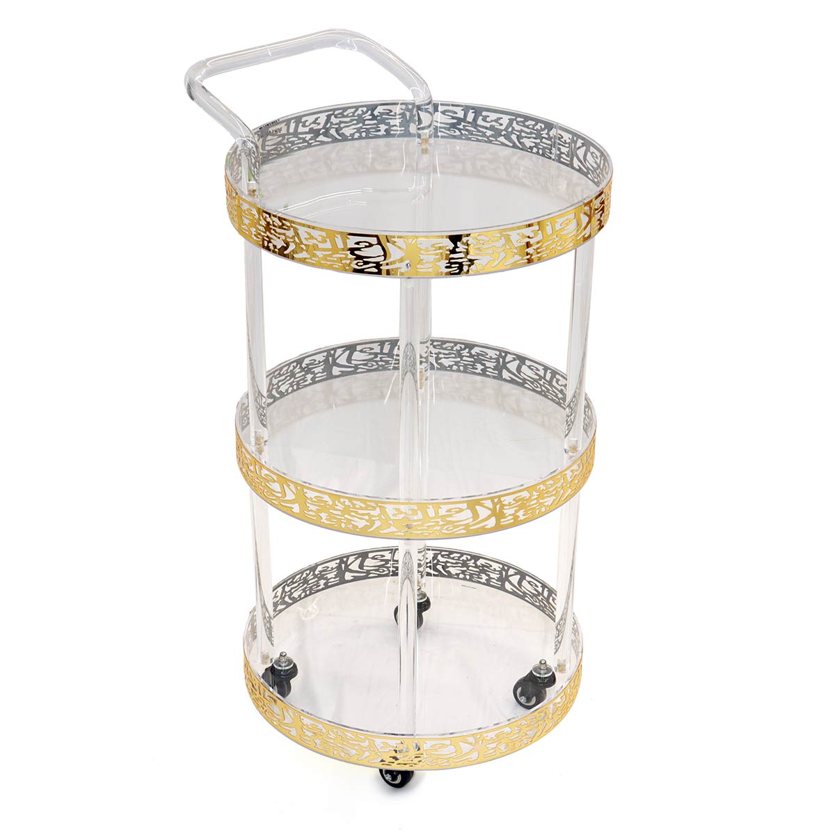 Acrylic Tea Table Trolley