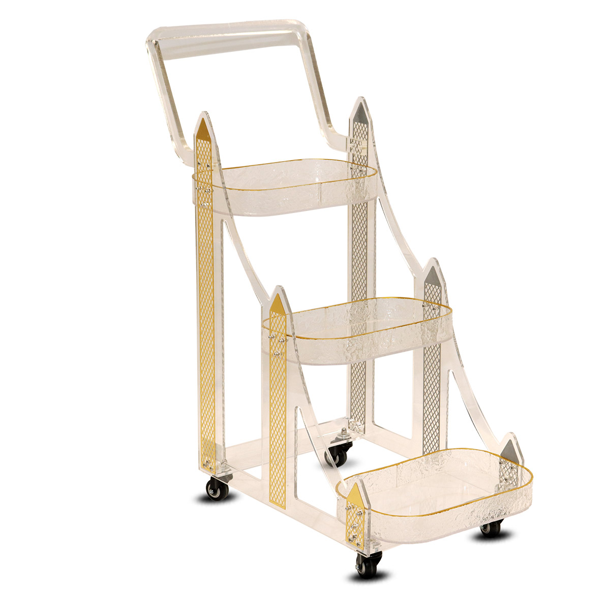 Acrylic Tea Table Trolley