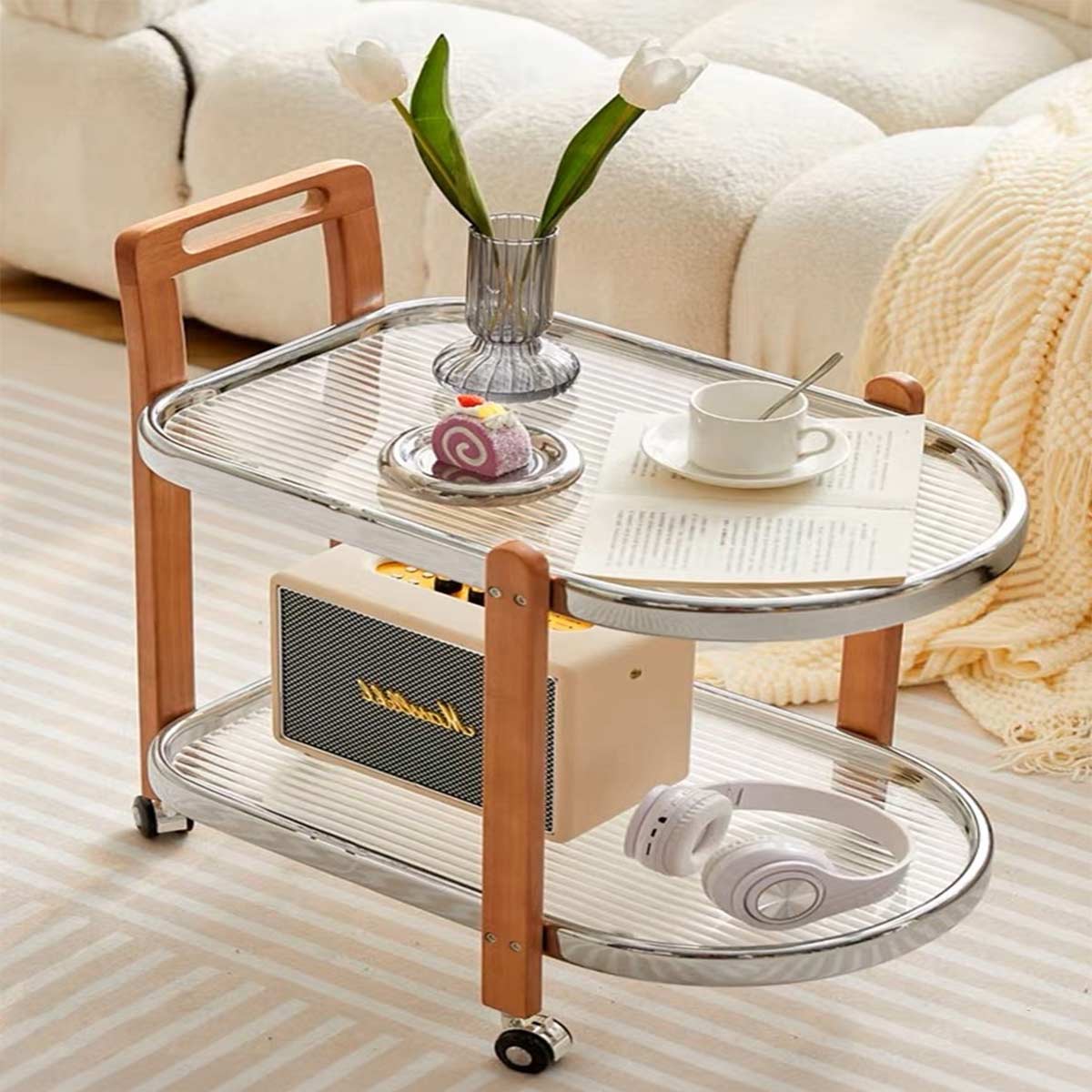 Glass & Metal Dining Trolley