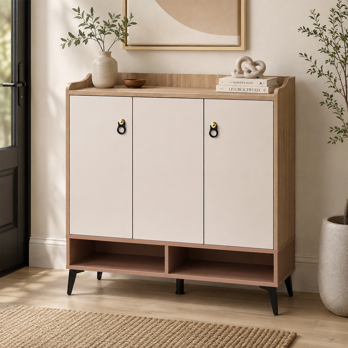 Modern Shoe Cabinet 3 Door