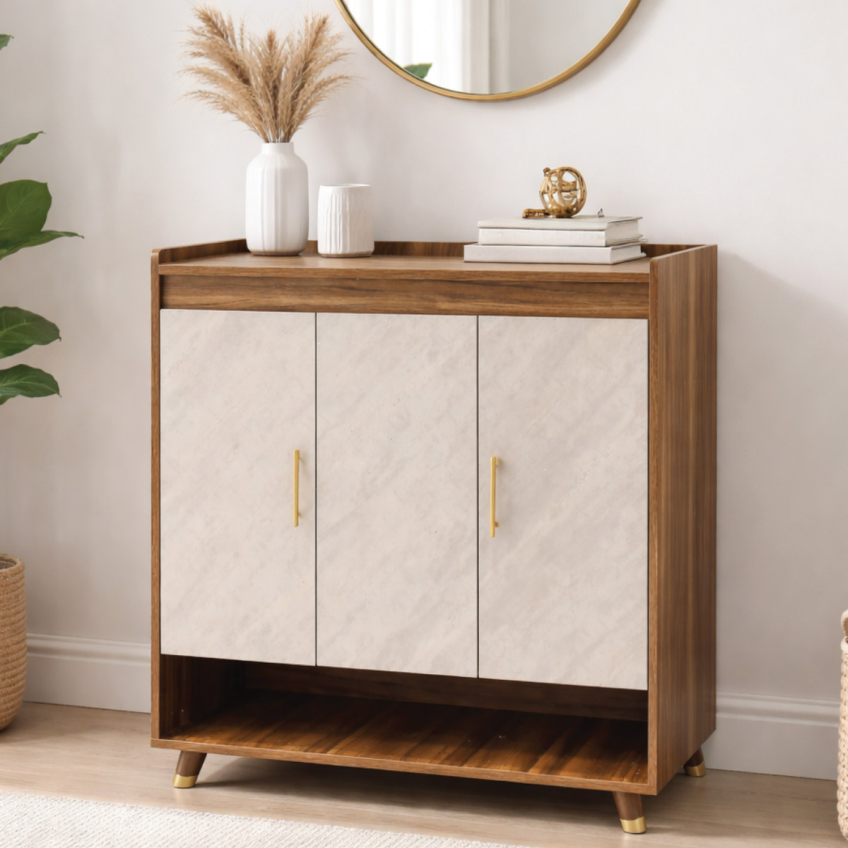Modern 3Door Shoe Cabinet