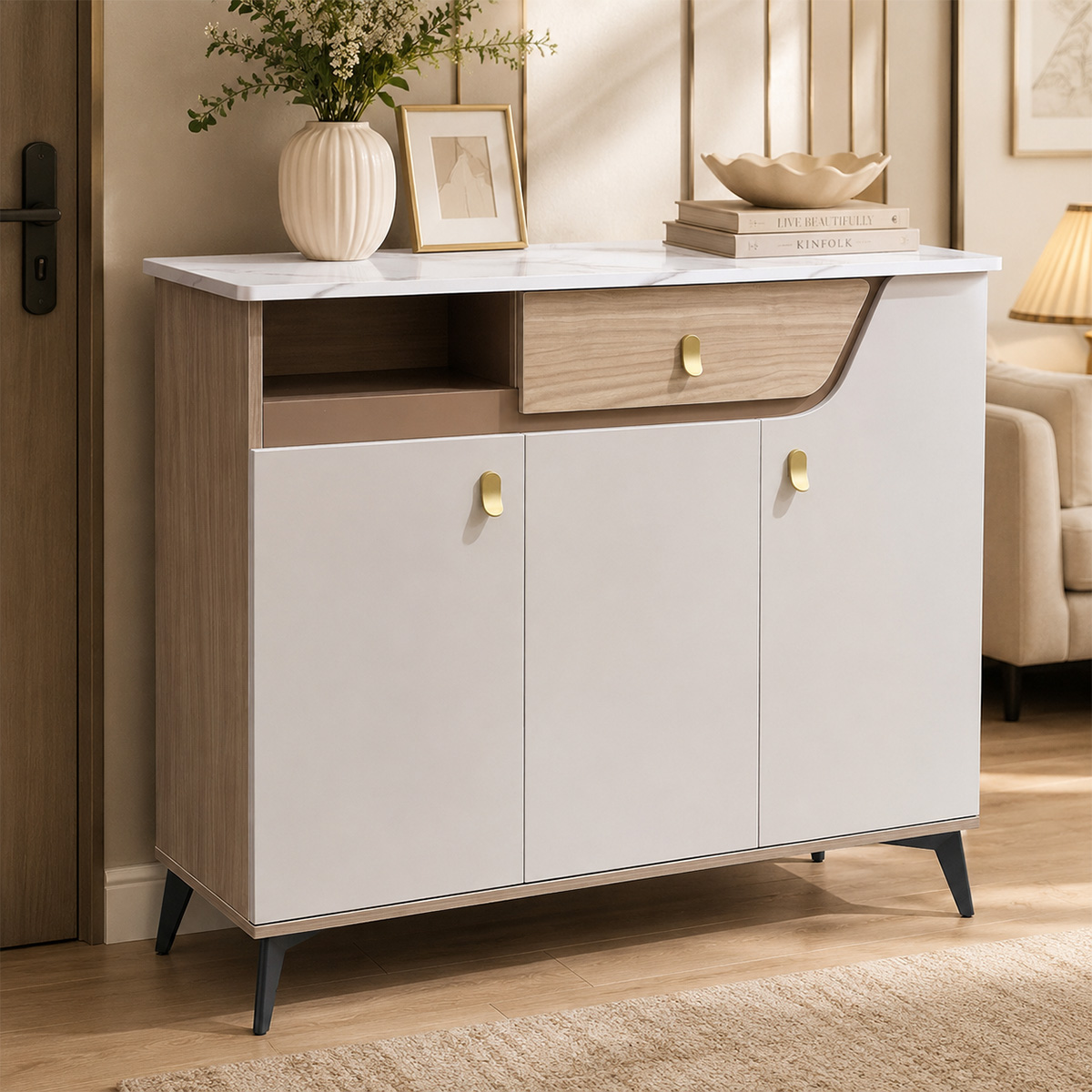 Modern Shoe Cabinet 4 Door