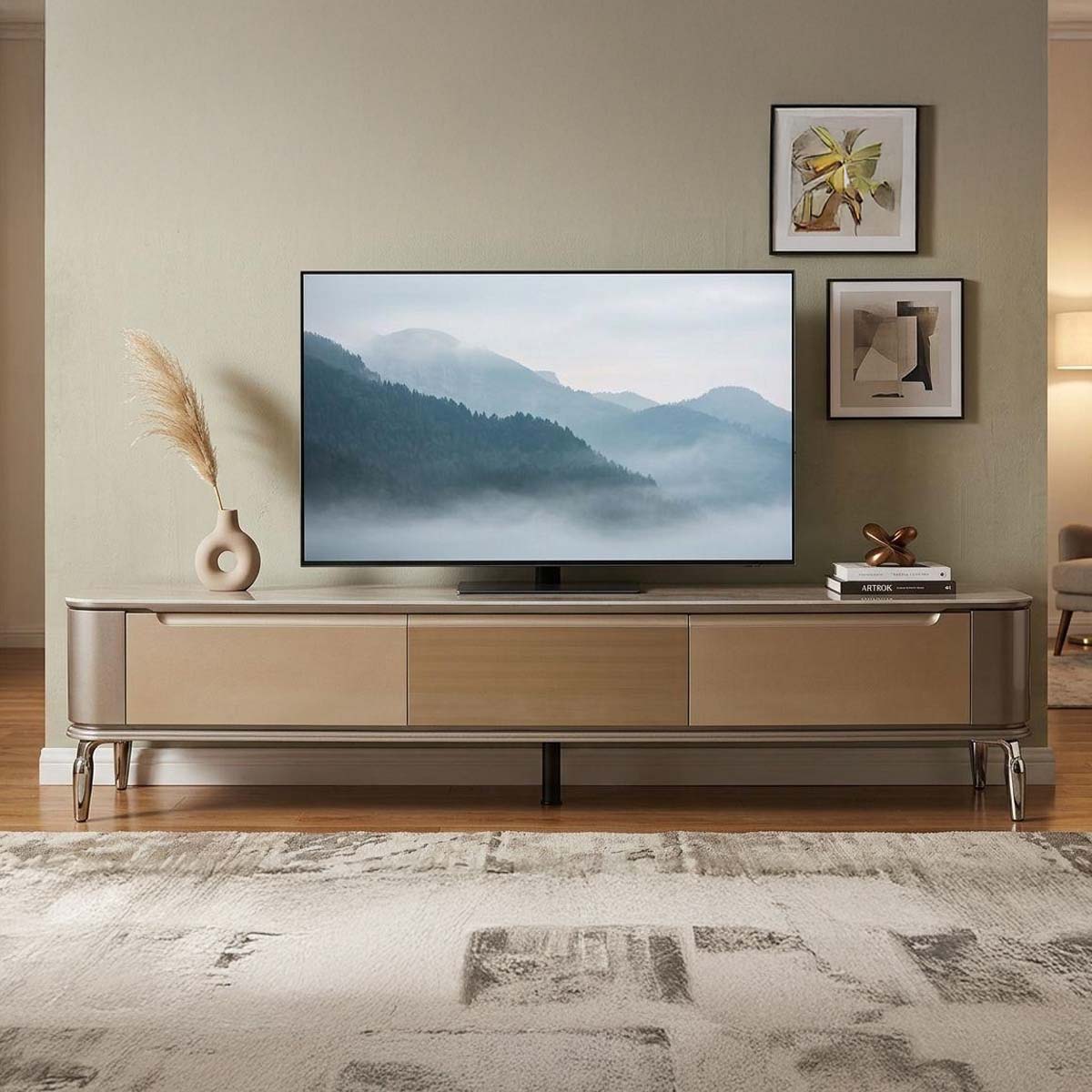 TV Stand Glass Top 160cm