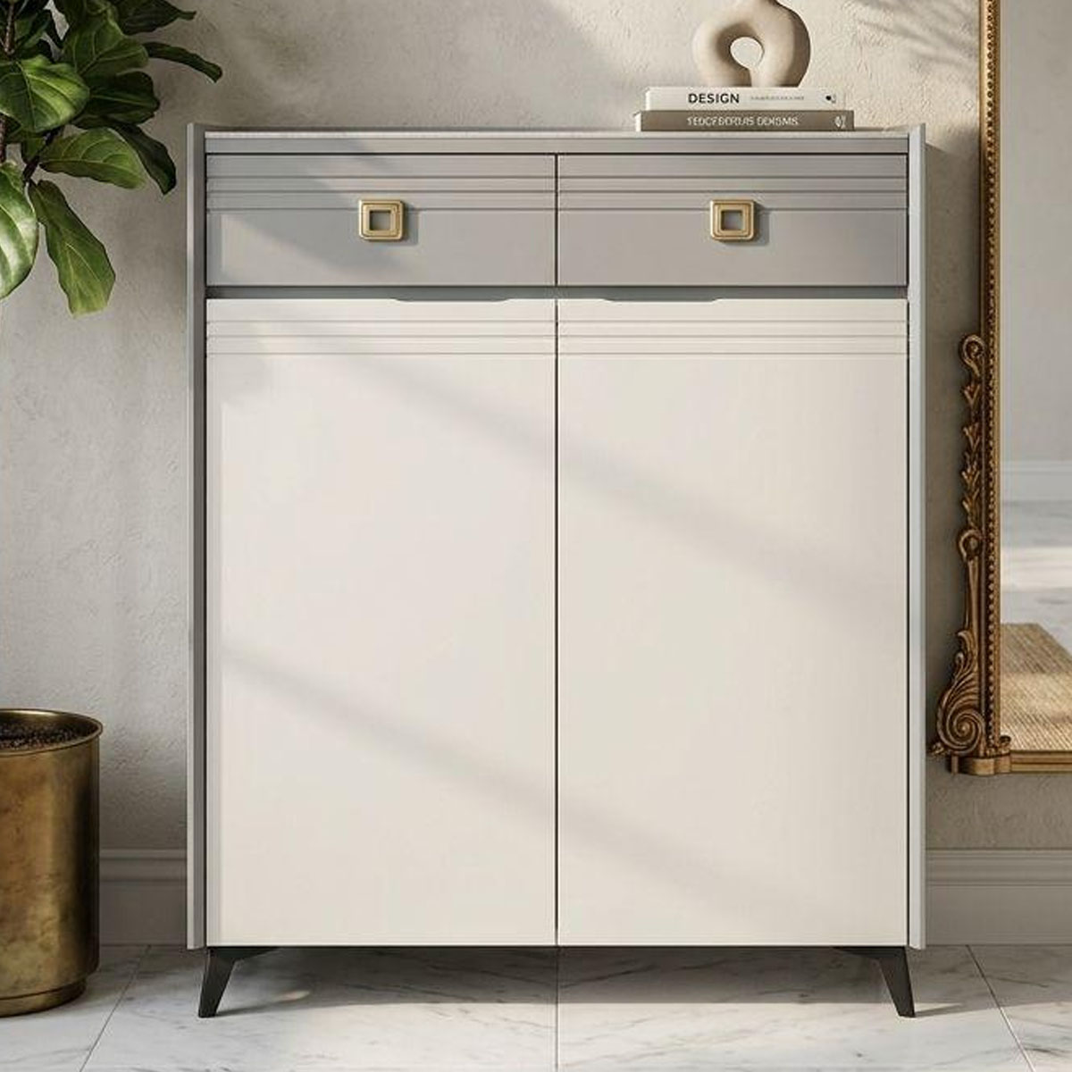 Modern Shoe Cabinet 2 Door