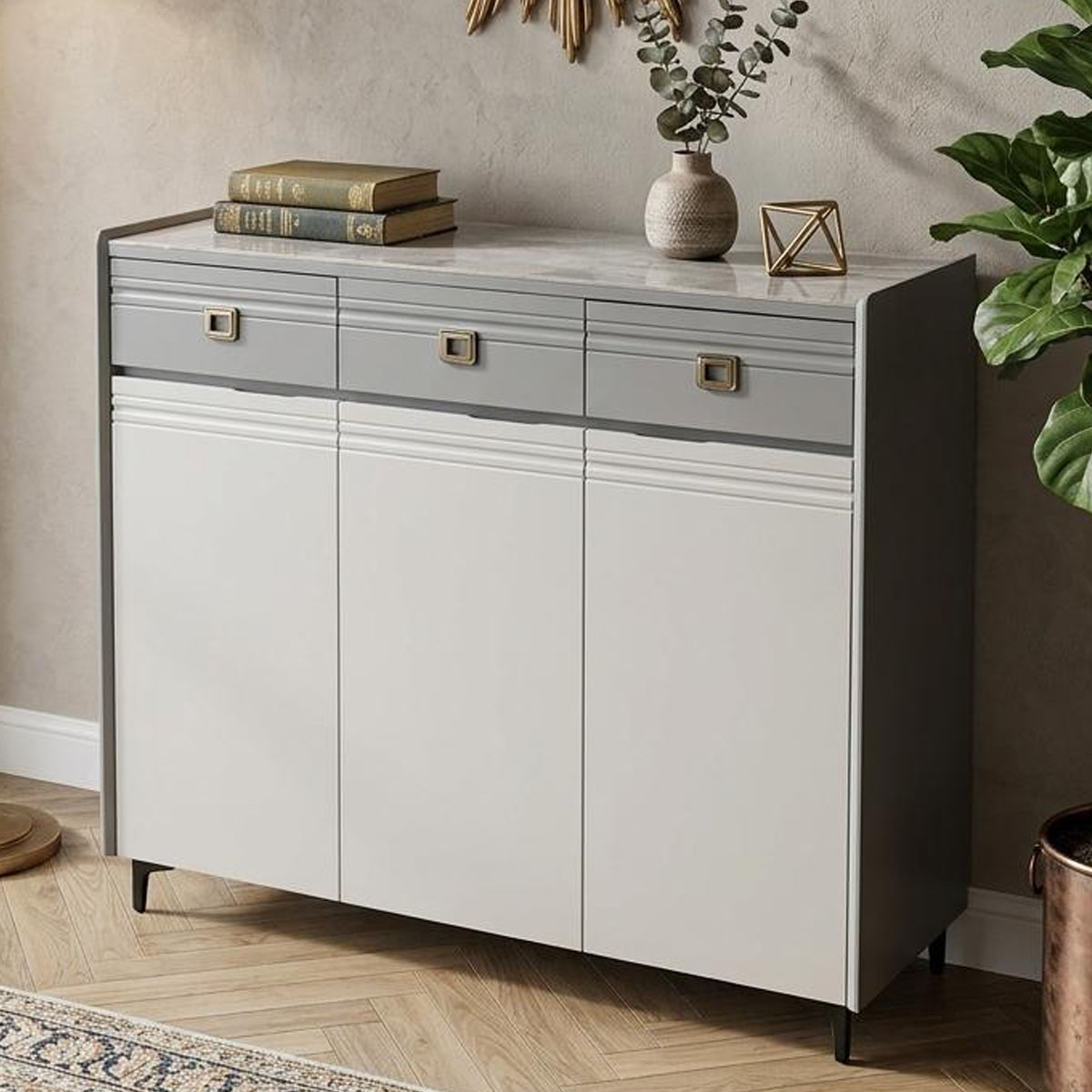 Modern Shoe Cabinet 3 Door