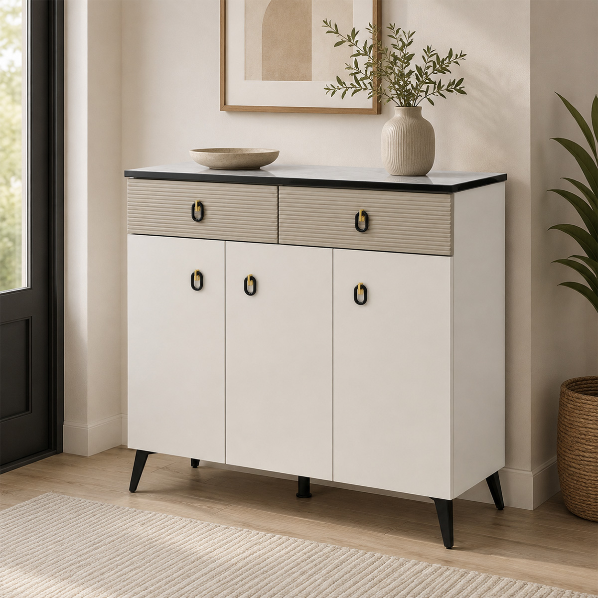 Modern Shoe Cabinet 3 Door
