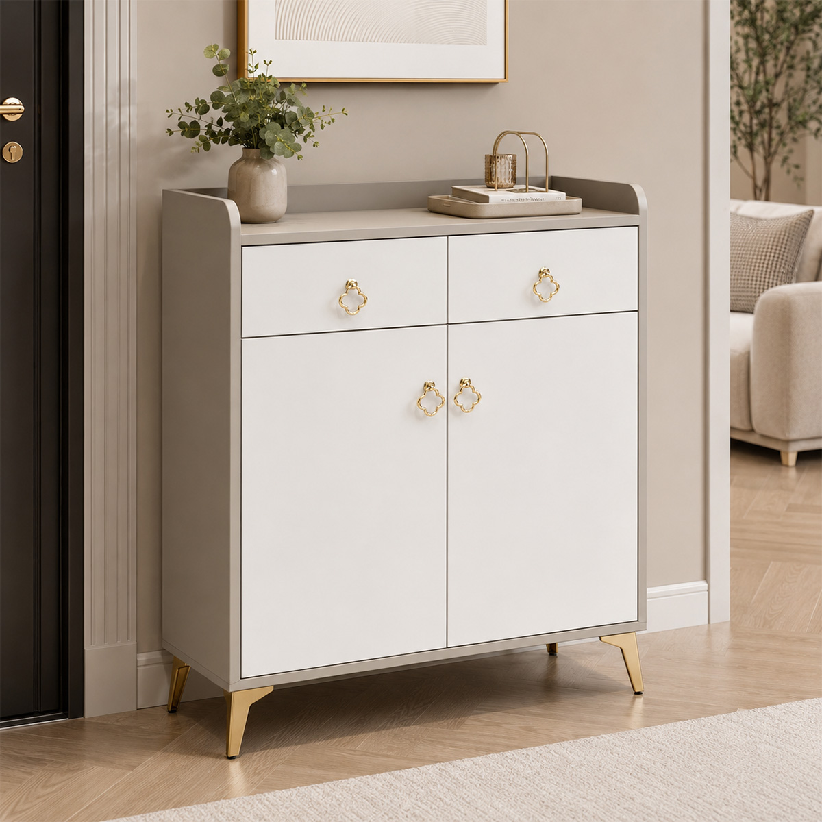 Modern Shoe Cabinet 2 Door