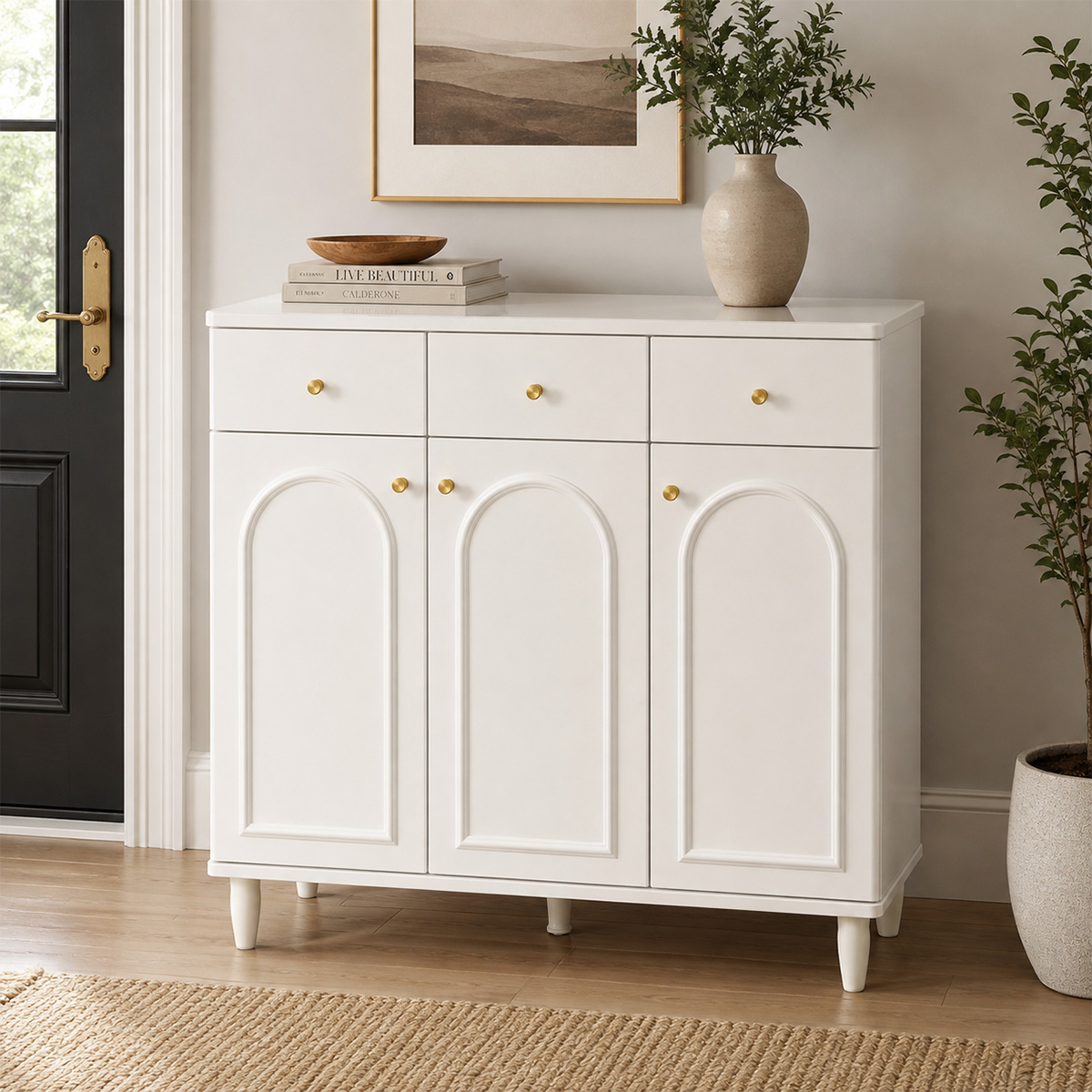 Classic Shoe Cabinet 3 Door