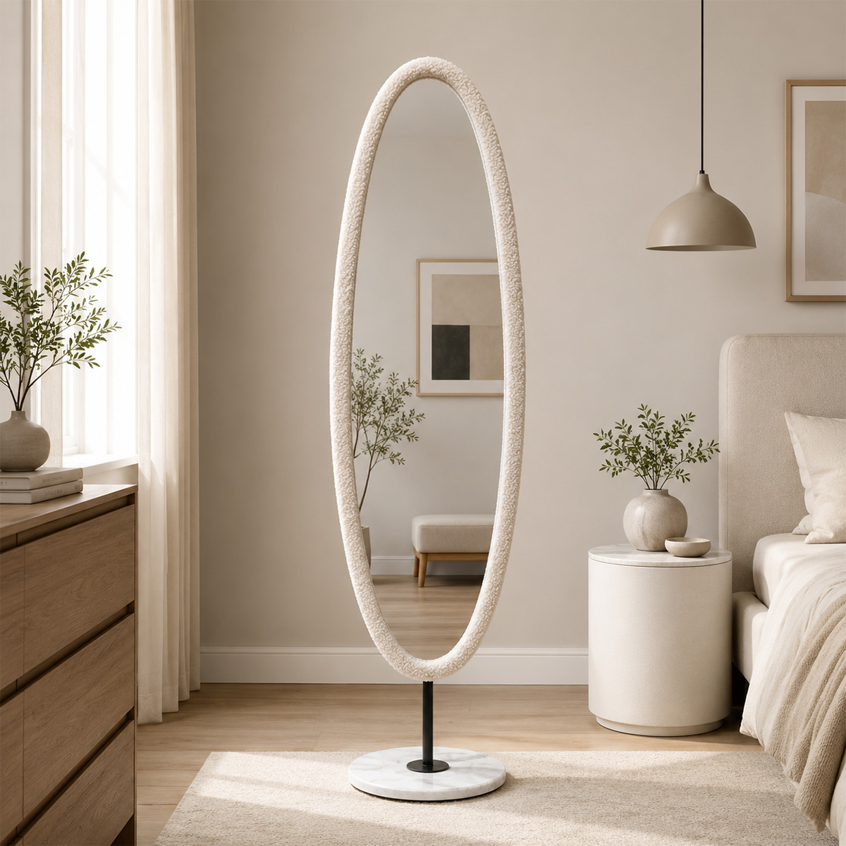 Modern Single Mirror with Stand