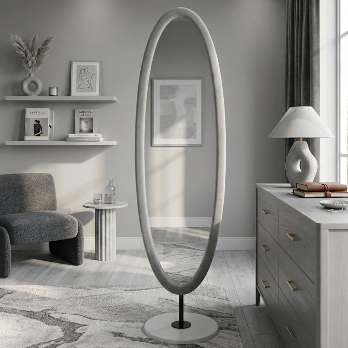 Single Mirror Stand Modern