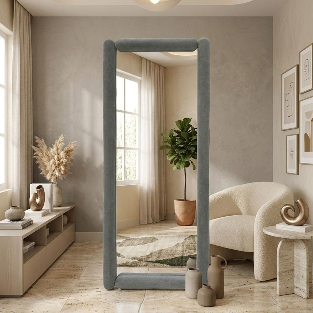 Single Mirror Stand Modern