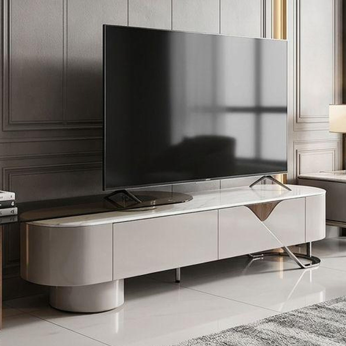 TV Stand Glass Top 160cm
