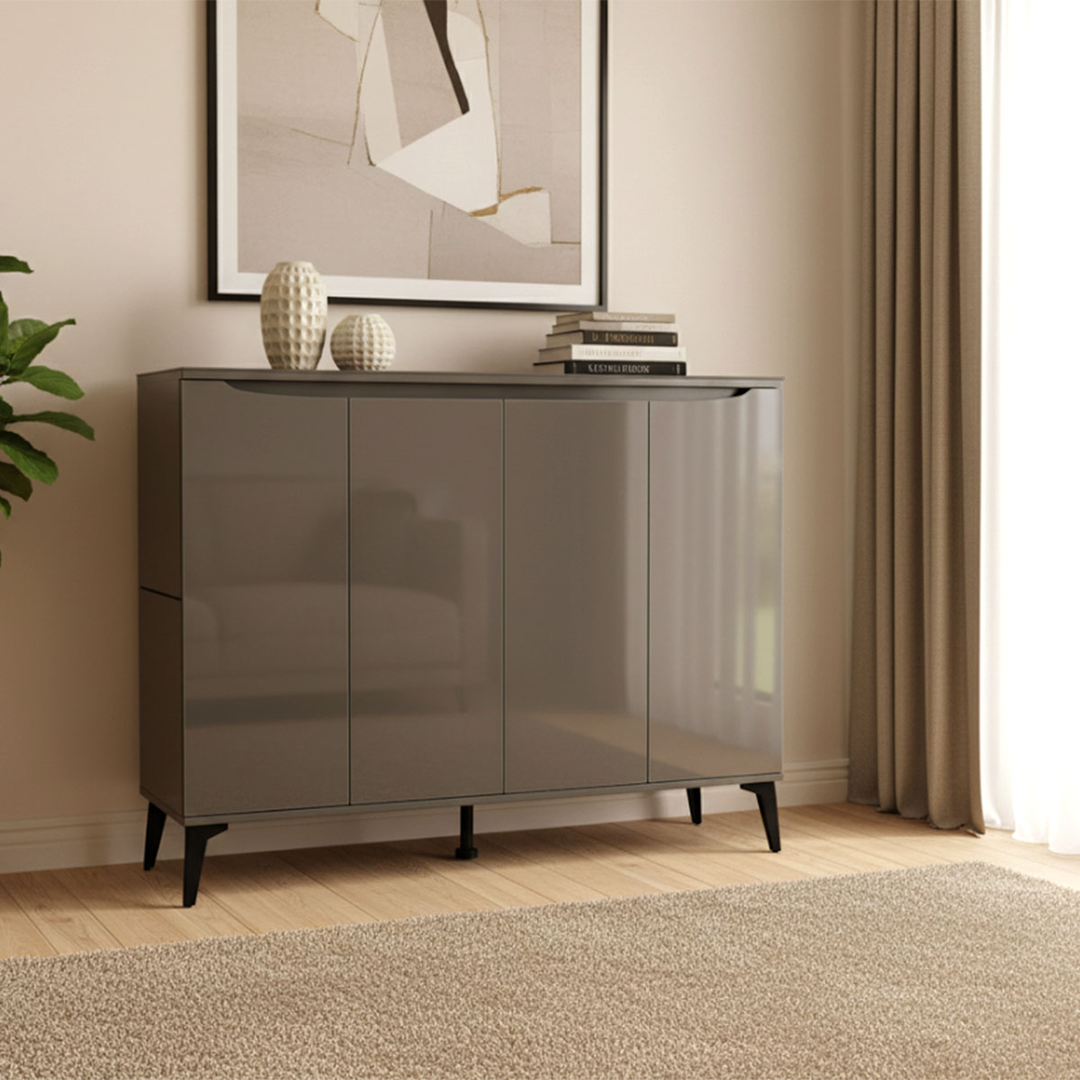Modern Shoe Cabinet 4 Door