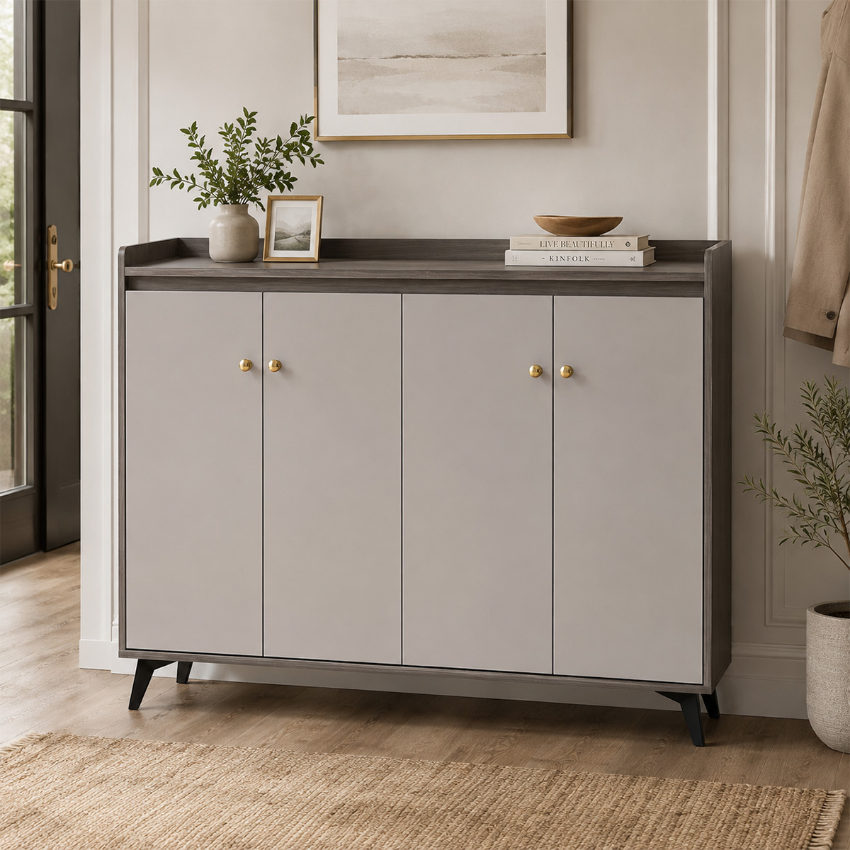 Modern Shoe Cabinet 4 Door