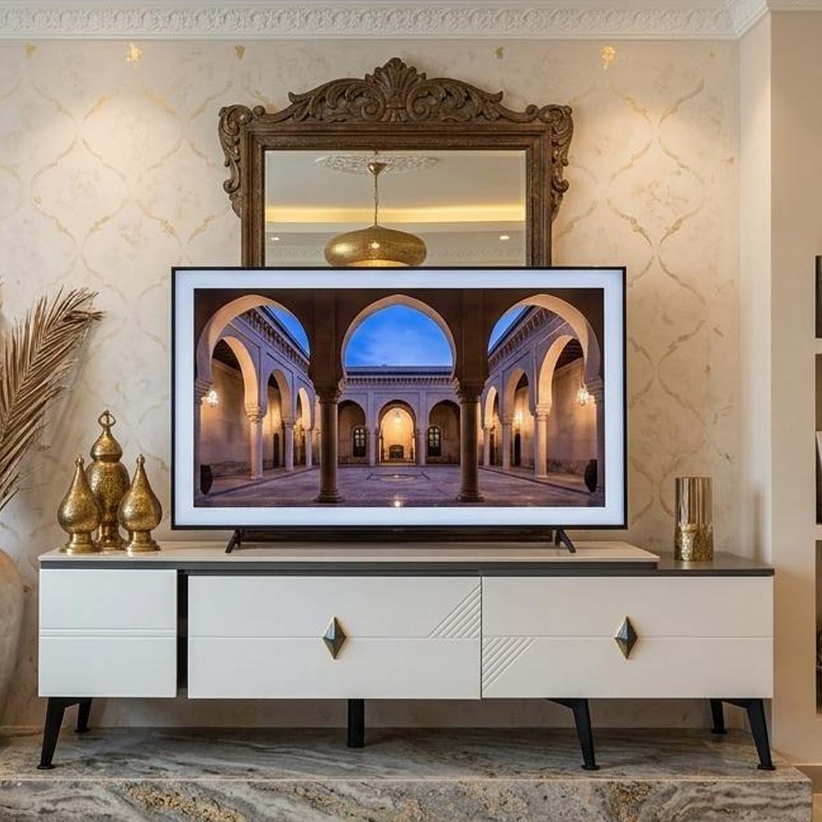 TV Stand Glass Top 160cm