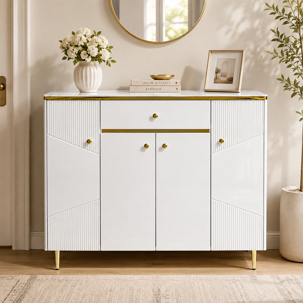 Modern Shoe Cabinet 4 Door