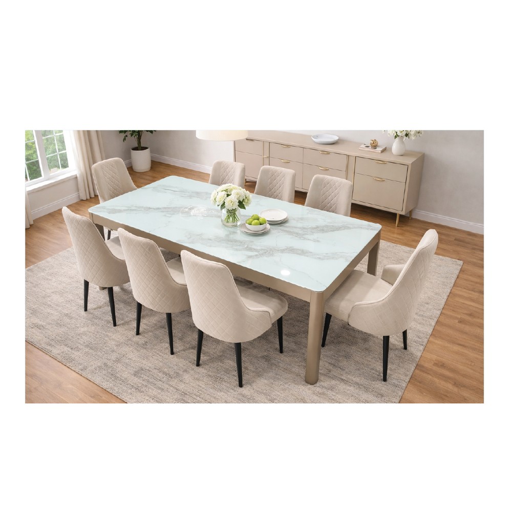 Dining Table Set with 8 Chairs